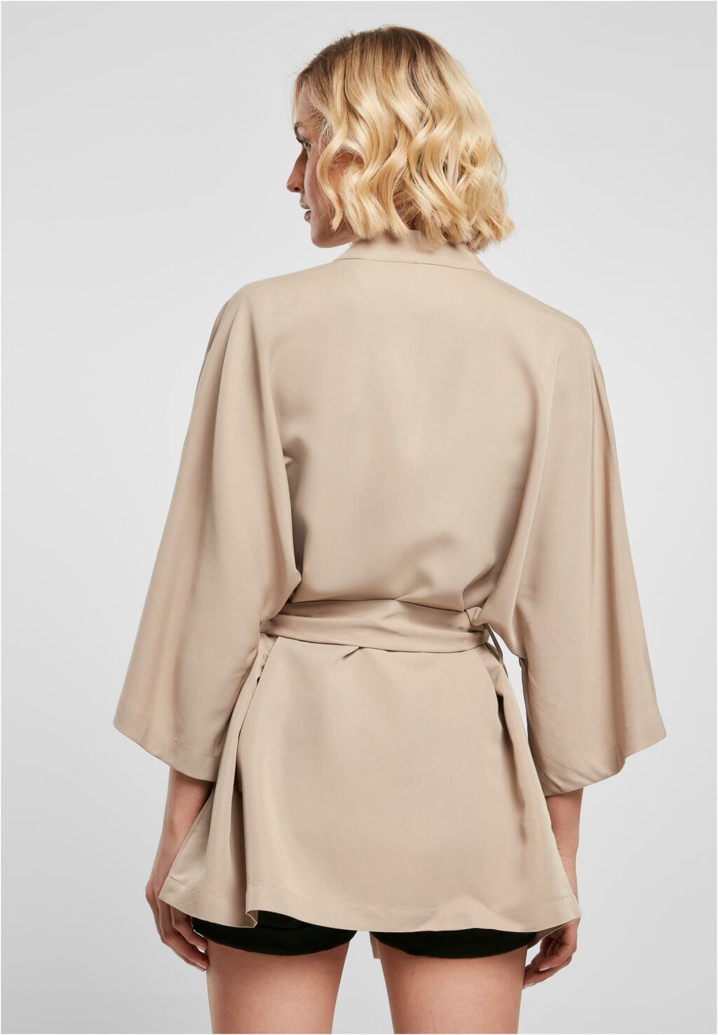 Urban Classics Ladies Viscose Twill Kimono Coat softtaupe TB4780