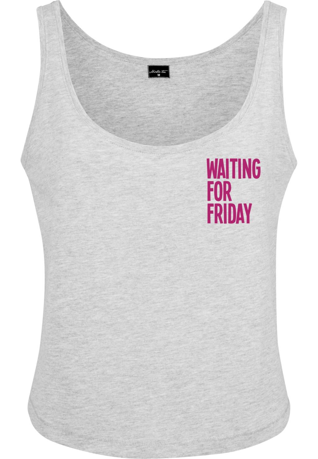 Ladies Waiting For Friday Box Tank heather grey MT2523