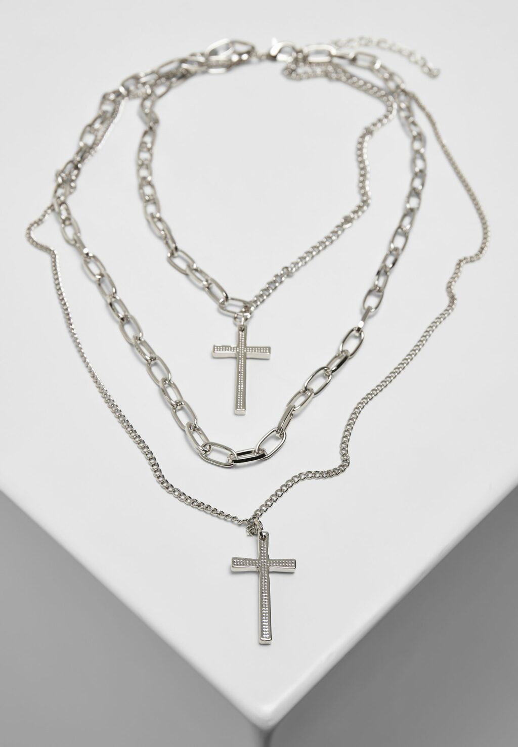 Layering Cross Necklace silver one TB4196