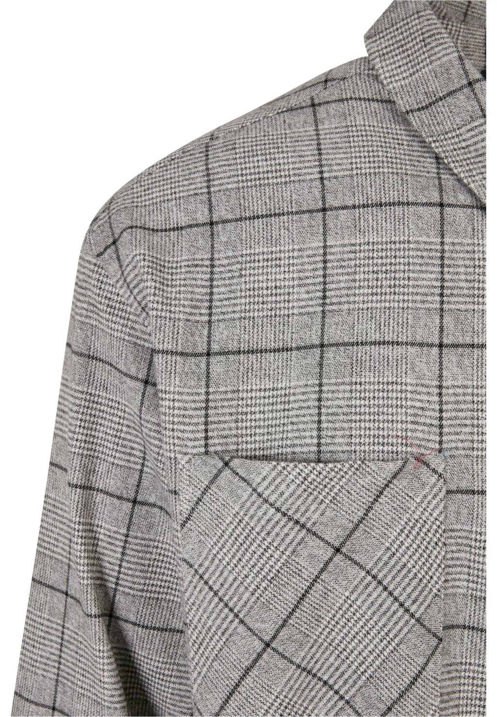 Urban Classics Long Oversized Checked Greyish Shirt grey/black TB5594