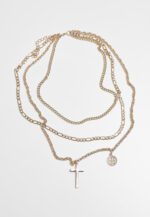 Mini Coin Cross Necklace gold one TB4623