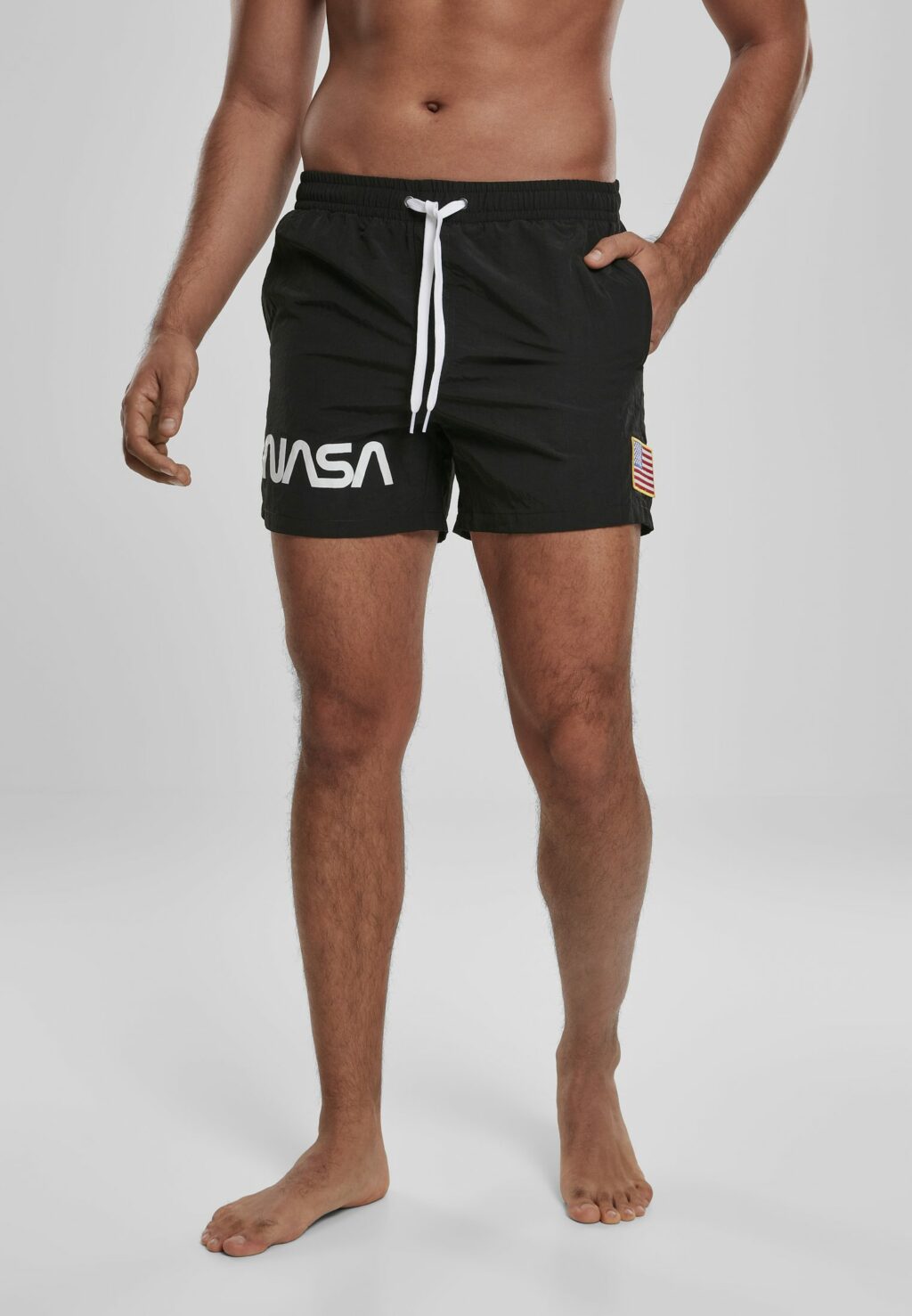 NASA Worm Logo Swim Shorts black MT1162