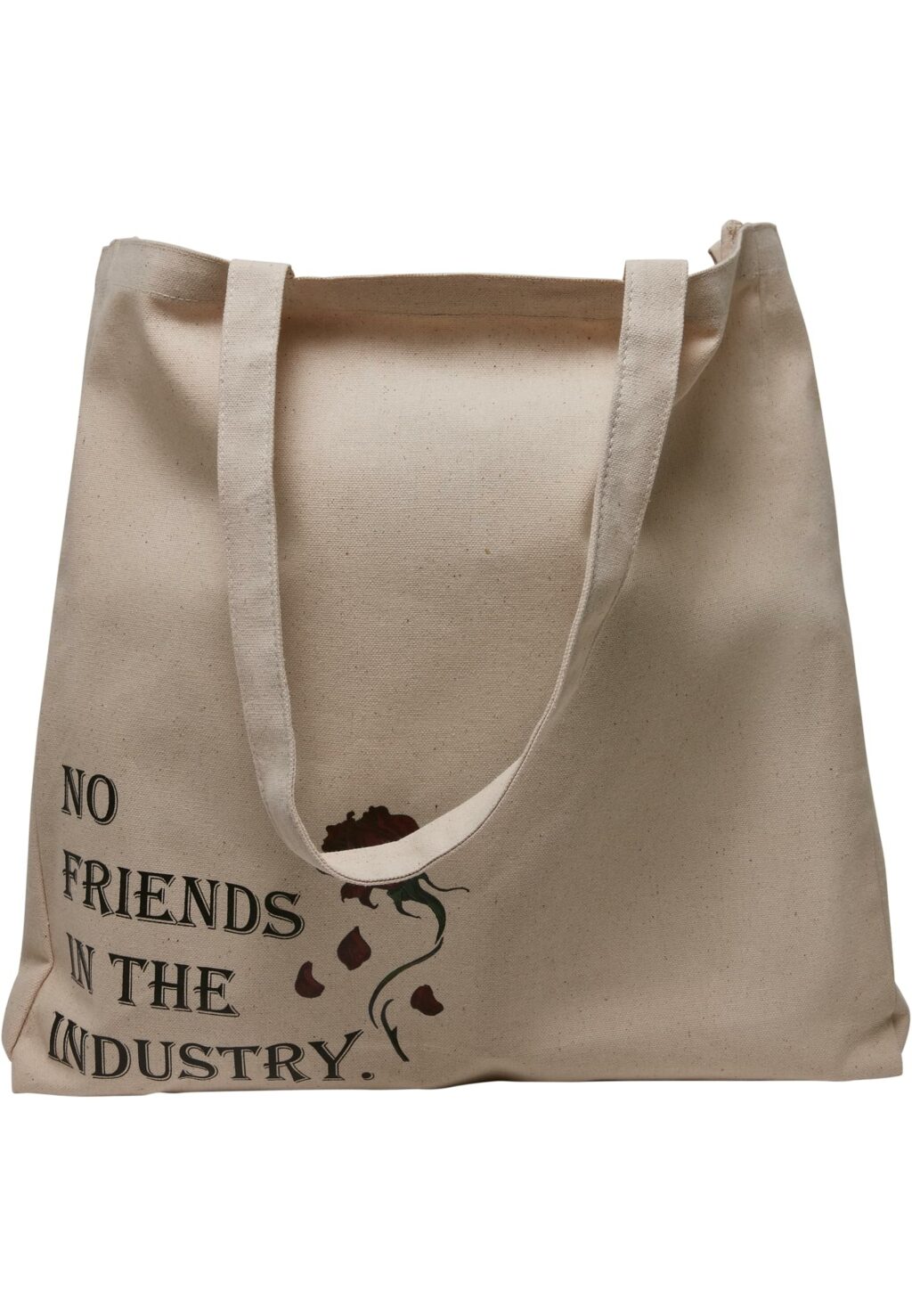 No Friends Oversize Canvas Tote Bag offwhite one MT2281