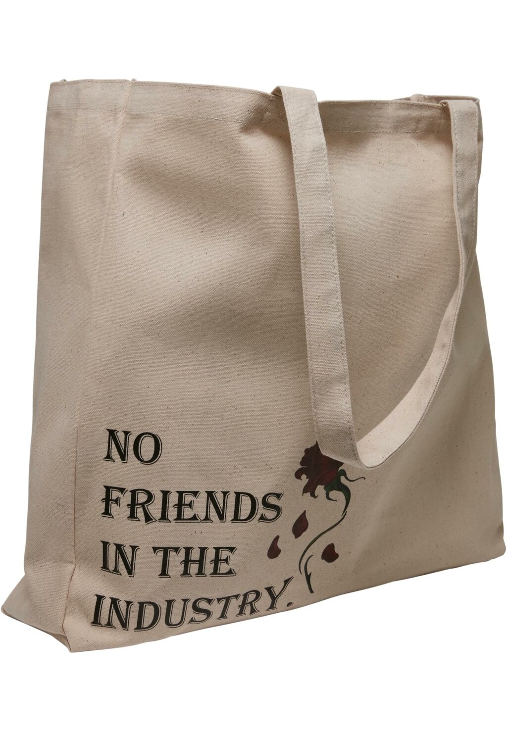 No Friends Oversize Canvas Tote Bag offwhite one MT2281