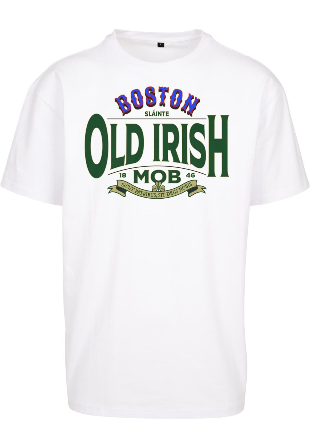 Old Irish Mob Oversize Tee white MT2549