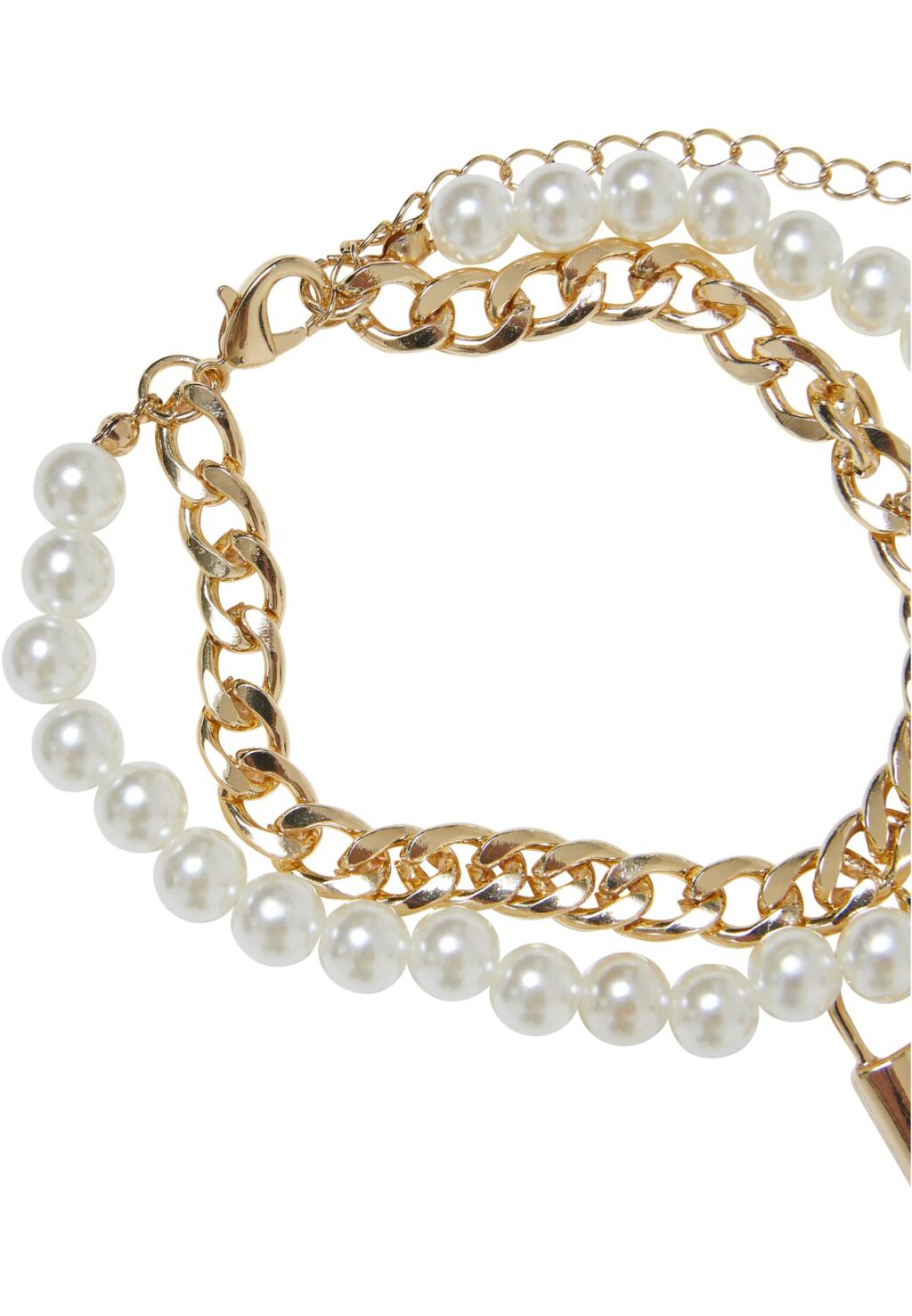 Padlock Pearl Layering Bracelet gold TB6476