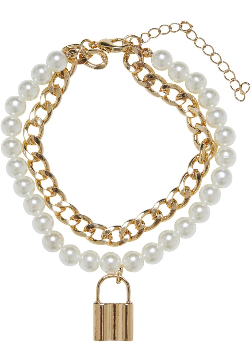 Padlock Pearl Layering Bracelet gold TB6476