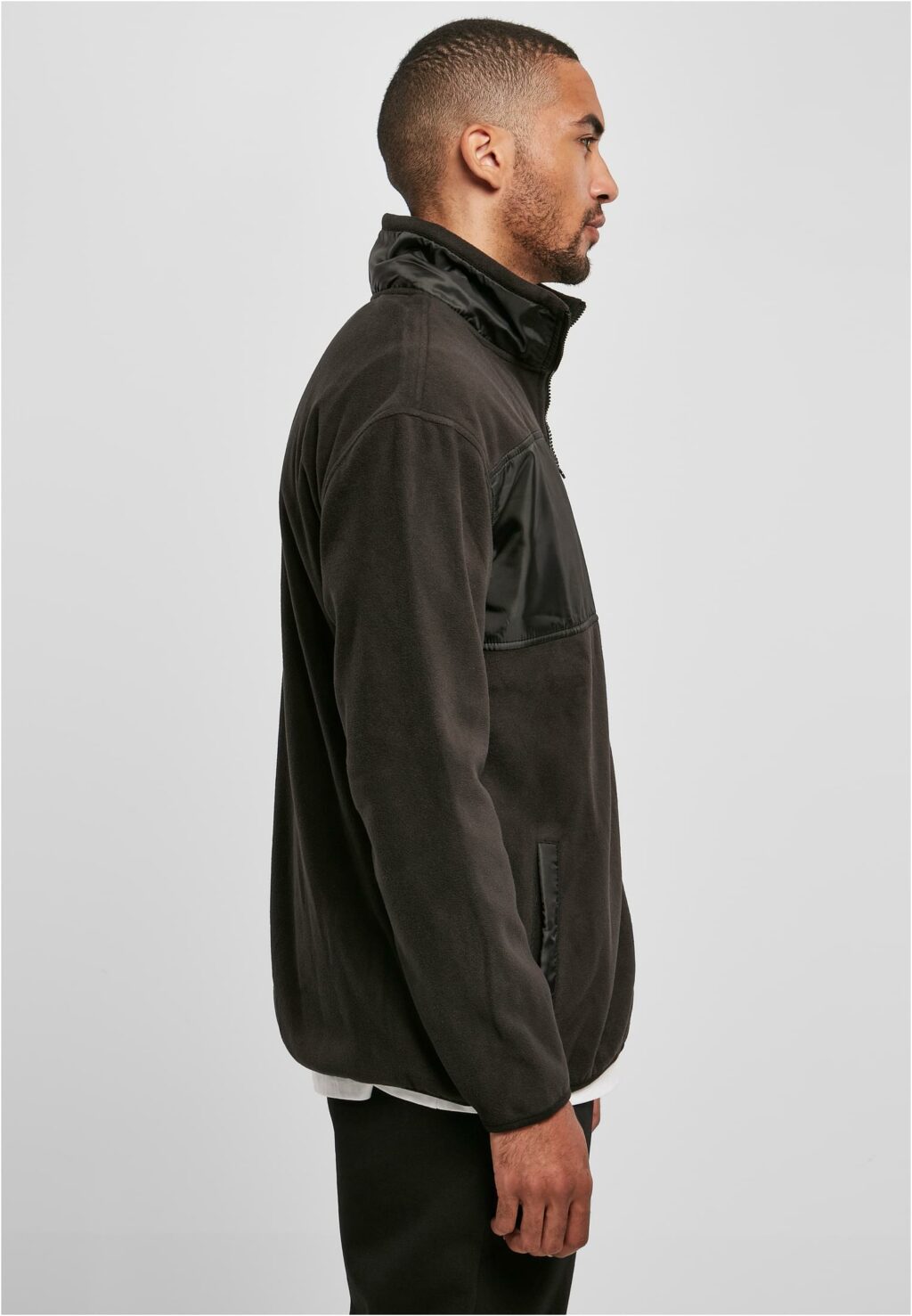 Urban Classics Patched Micro Fleece Jacket black TB5533