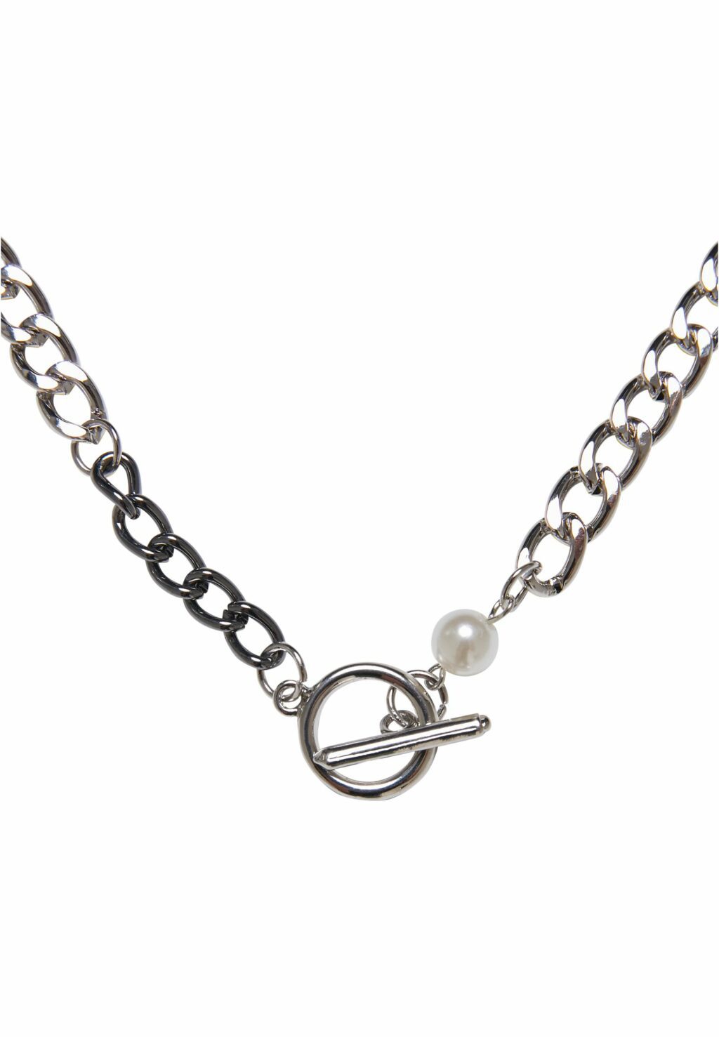 Pearl Fastener Necklace silver one TB5611