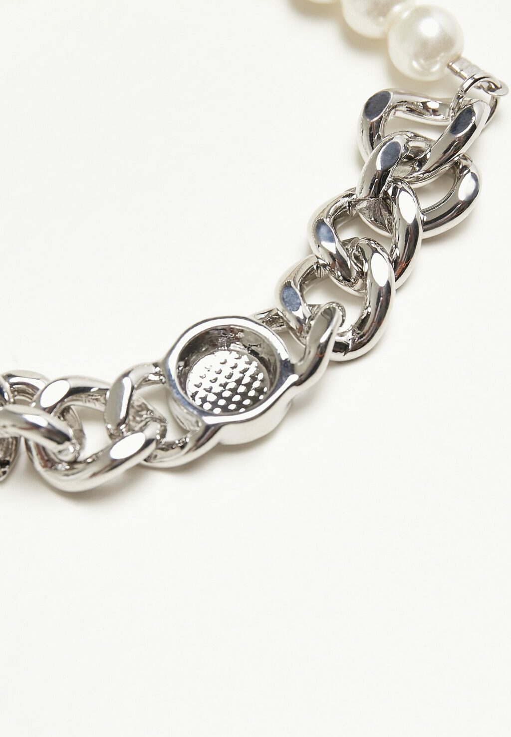 Pearl Flat Chain Bracelet silver TB4189