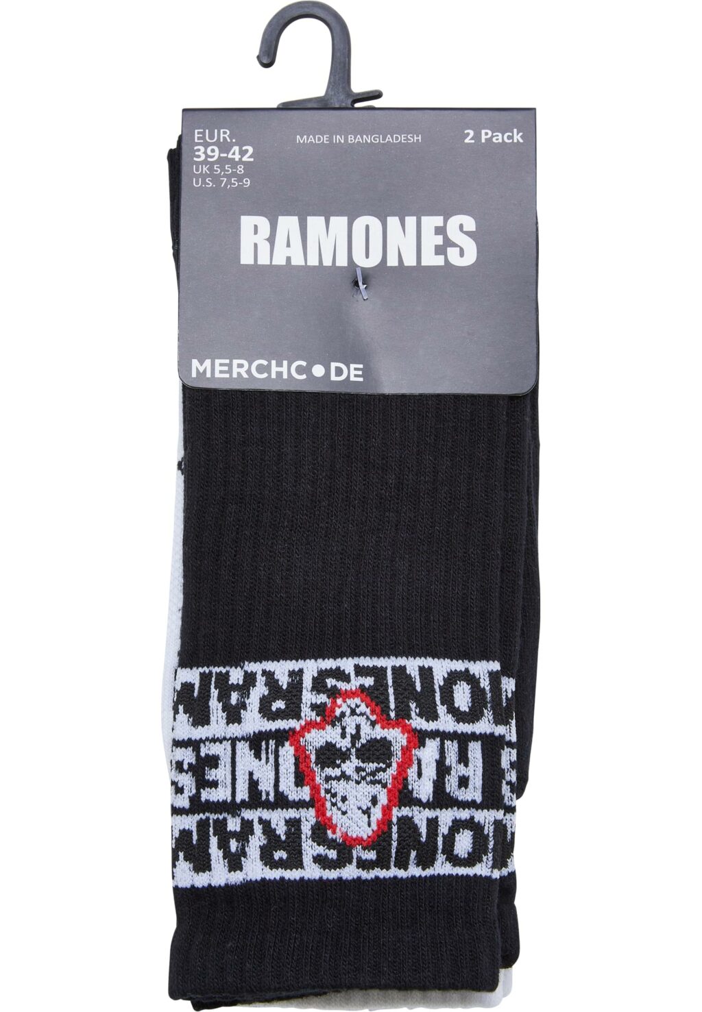 Ramones Skull Socks 2-Pack black/white MC814