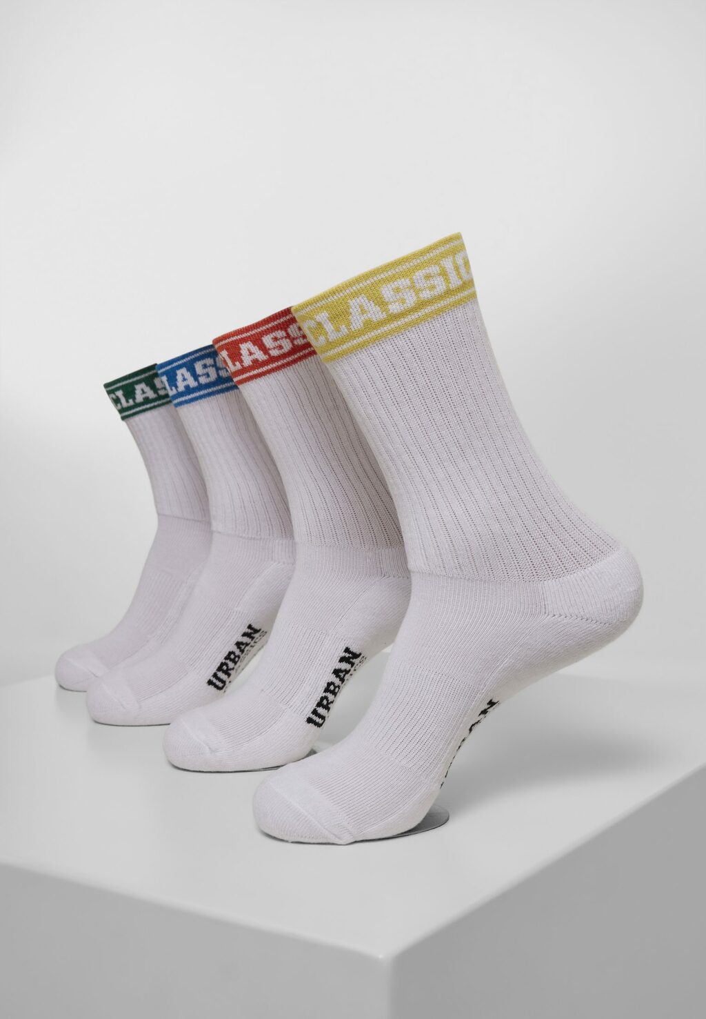 Short Sporty Logo Socks Coloured Cuff 4-Pack multicolor TB3610