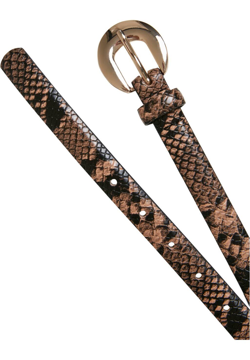 Snake Synthetic Leather Ladies Belt beige/black TB5666