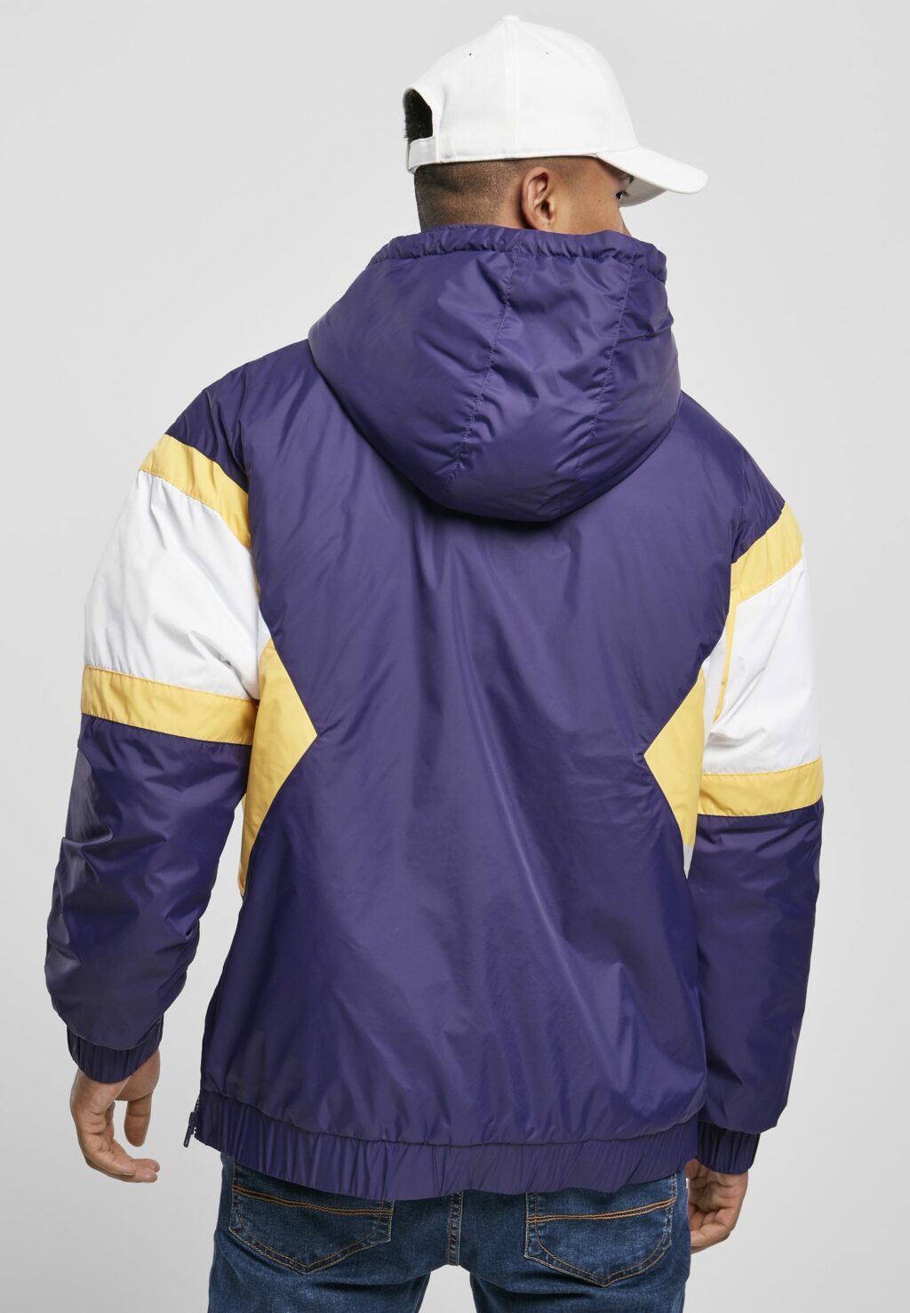 Starter Color Block Half Zip Retro Jacket starter purple/wht/buff yellow ST061