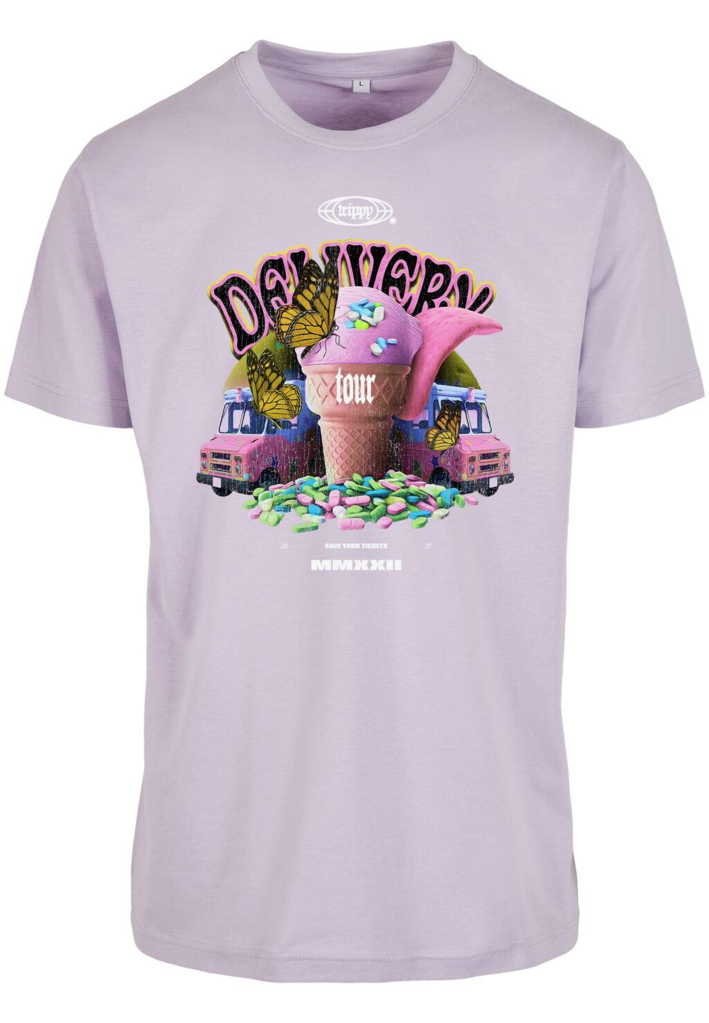 Trippy Delivery Tee lilac MT2438