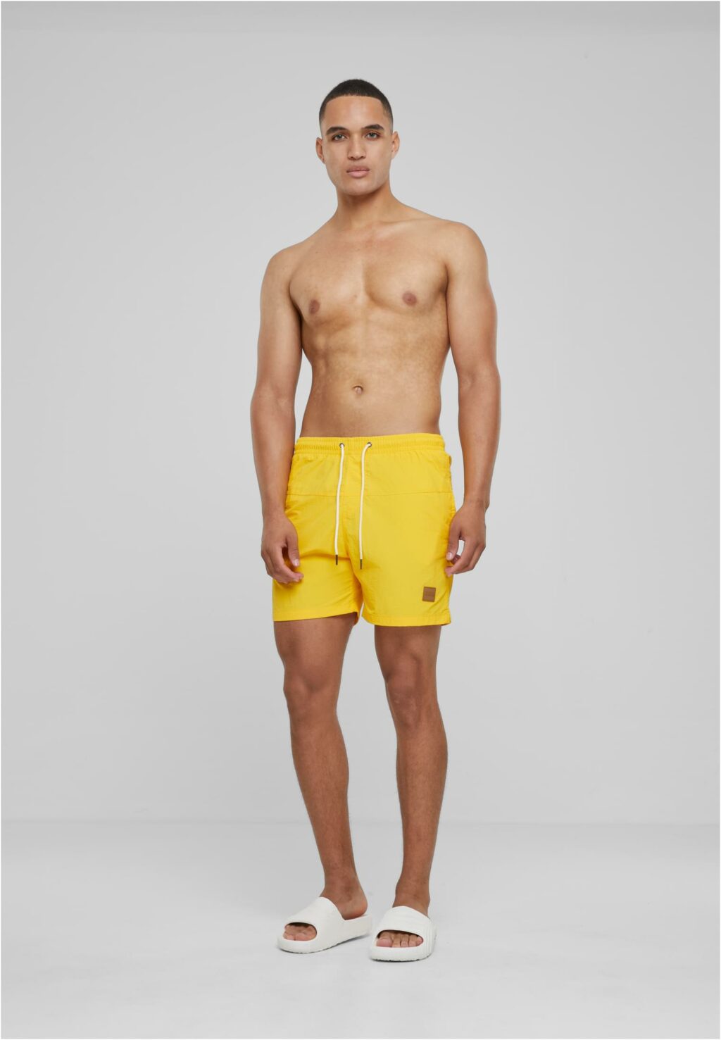 Urban Classics Block Swim Shorts chrome yellow TB1026