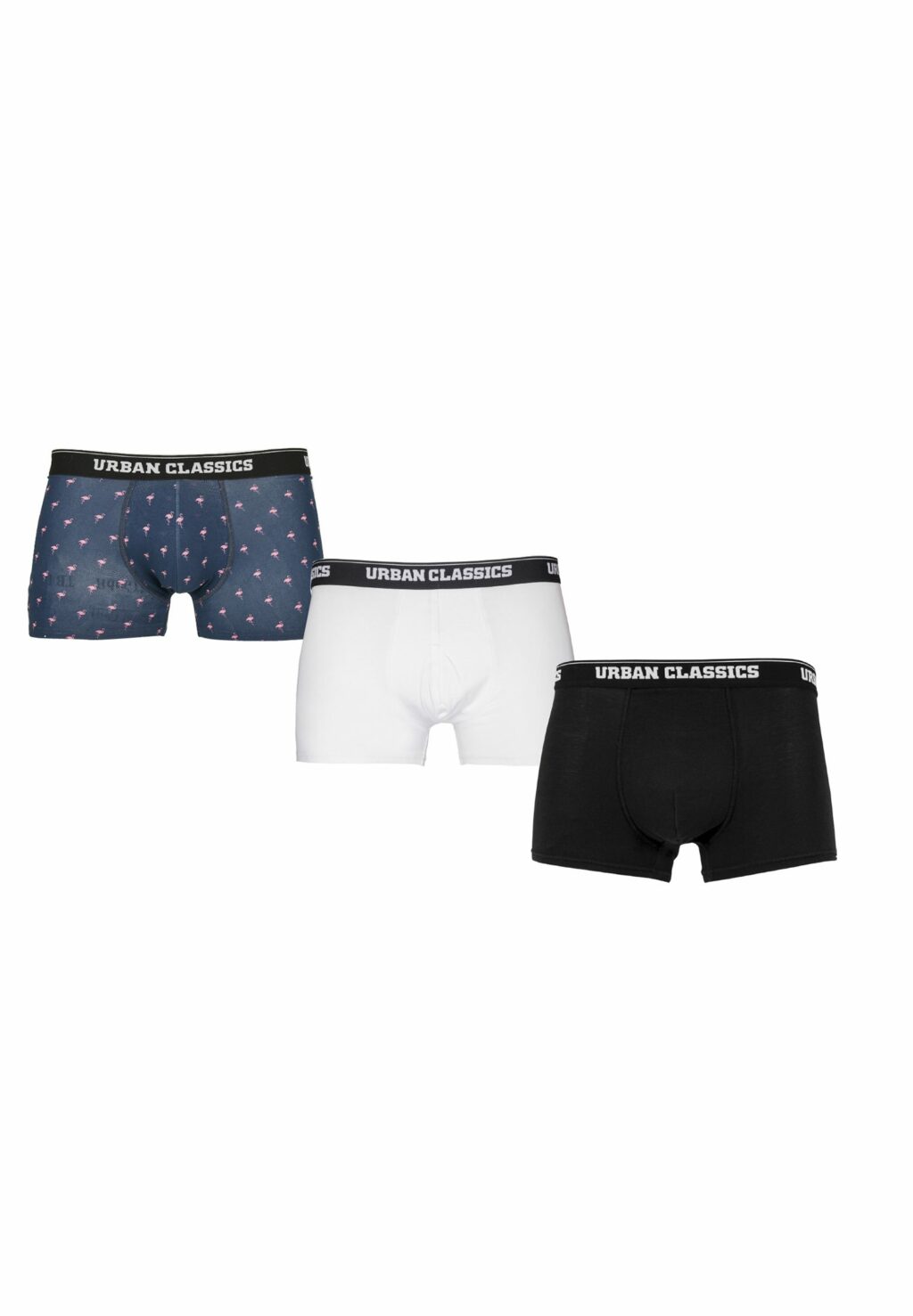 Urban Classics Boxer Shorts 3-Pack flamingo aop+wht+blk TB3979
