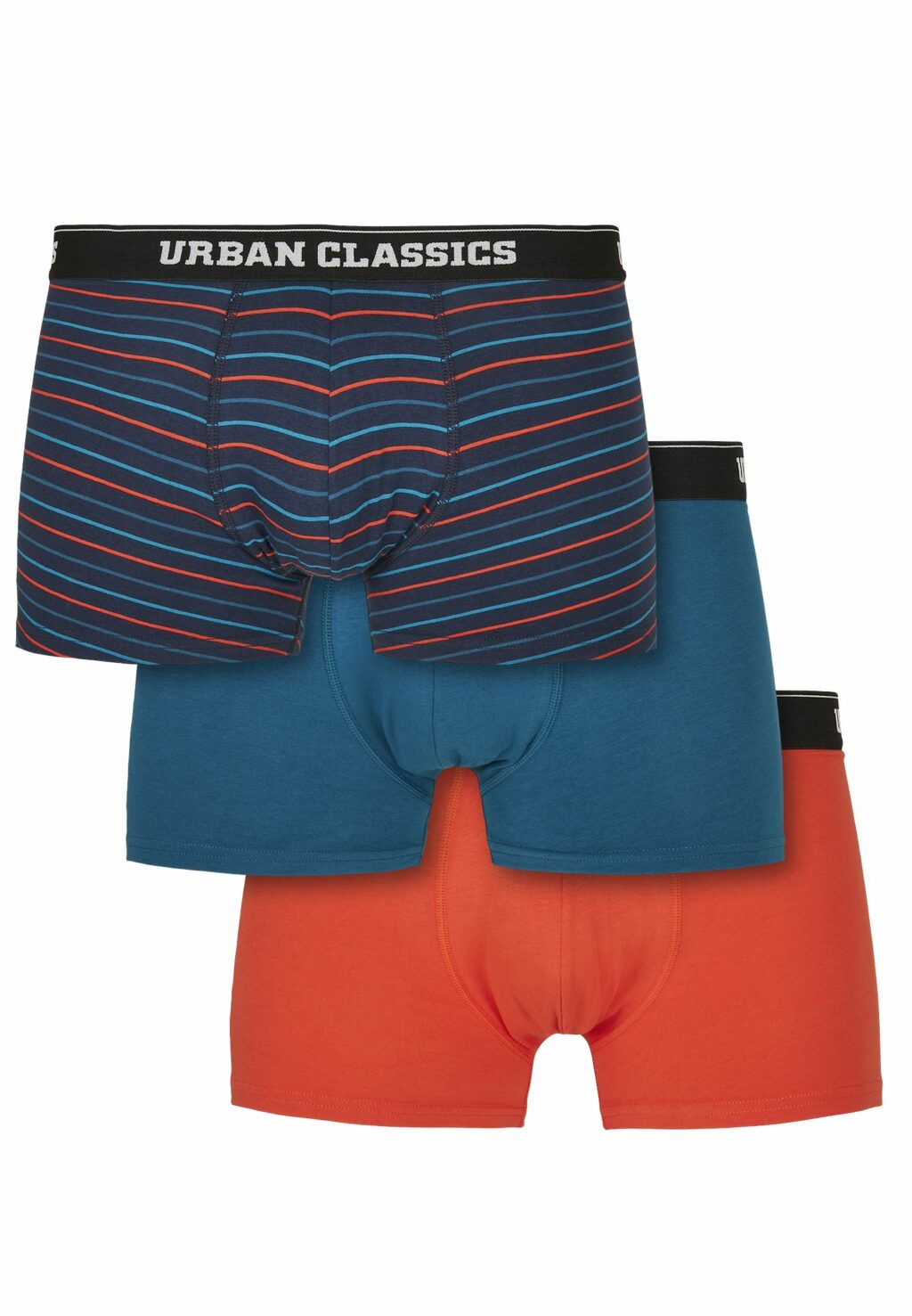 Urban Classics Boxer Shorts 3-Pack mini stripe aop+boxteal+boxora TB3979