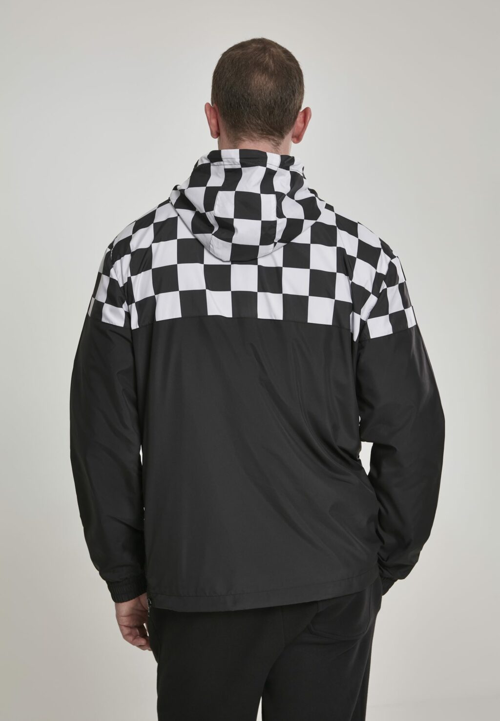 Urban Classics Check Pull Over Jacket blk/chess TB2749