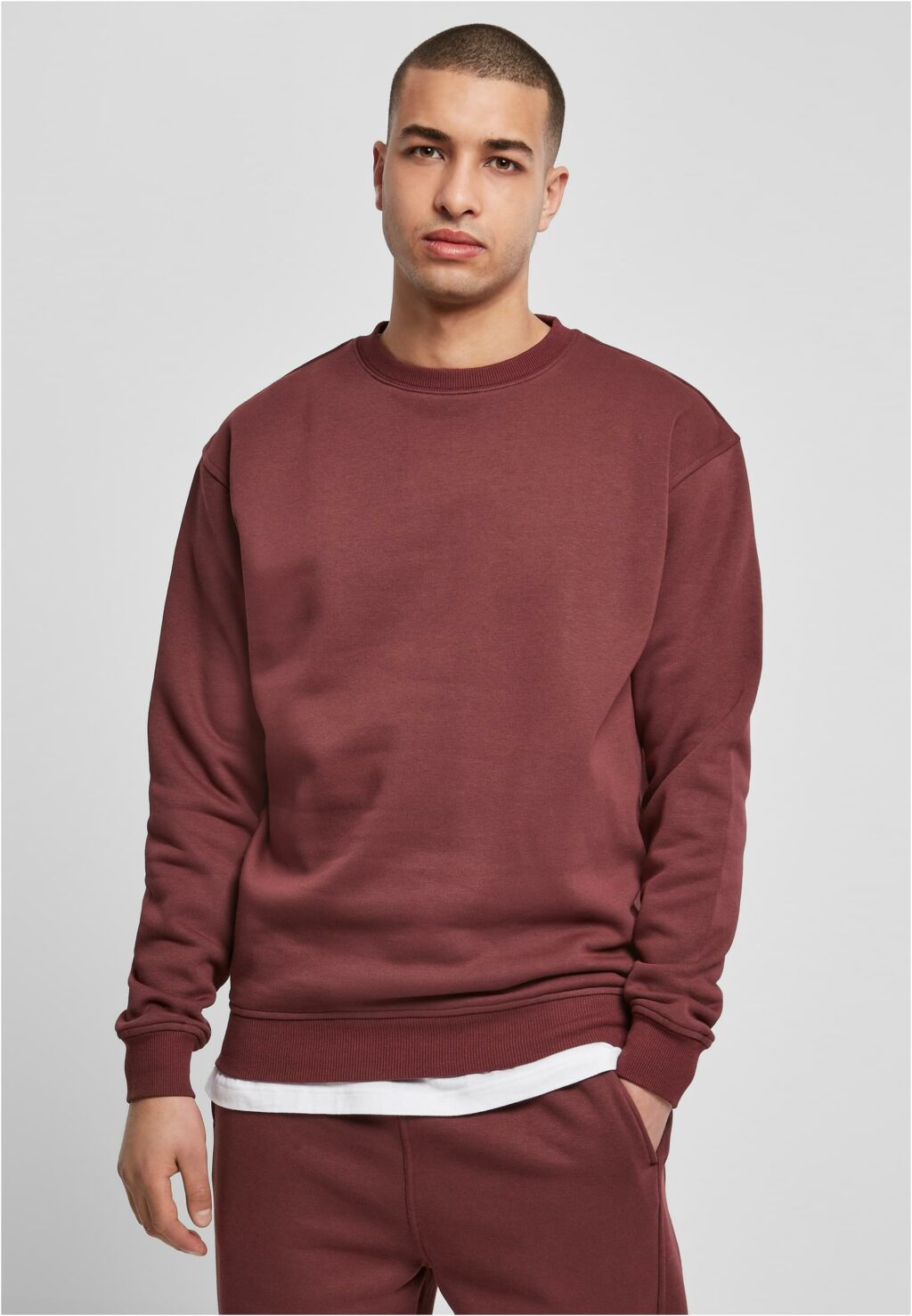 Urban Classics Crewneck Sweatshirt cherry TB014E