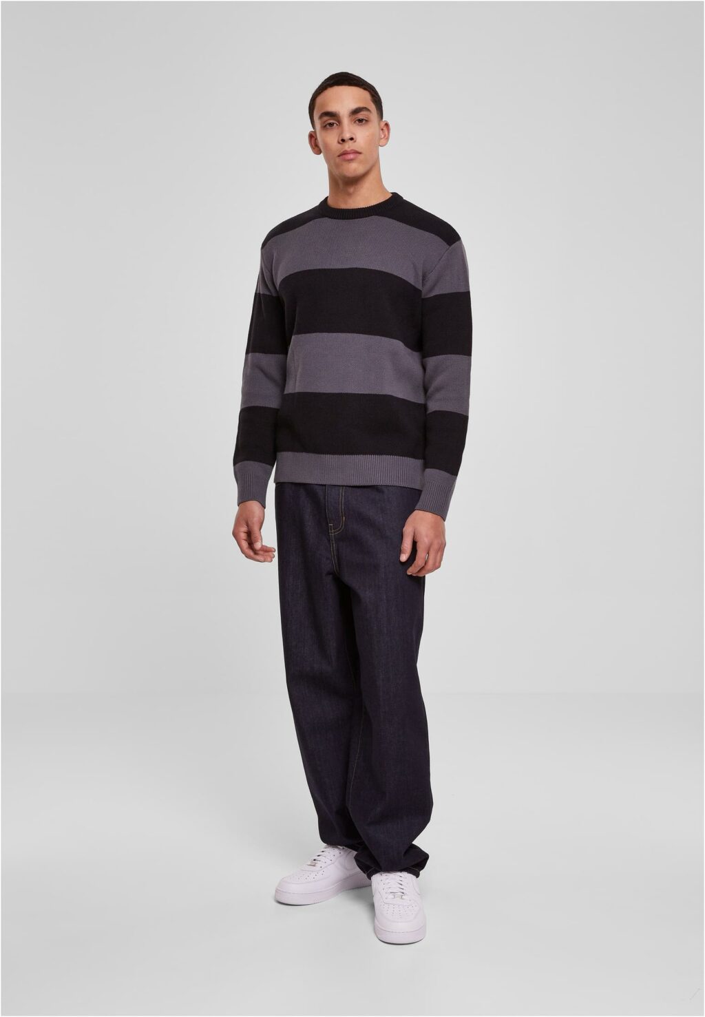Urban Classics Heavy Oversized Striped Sweatshirt black/darkshadow TB6342