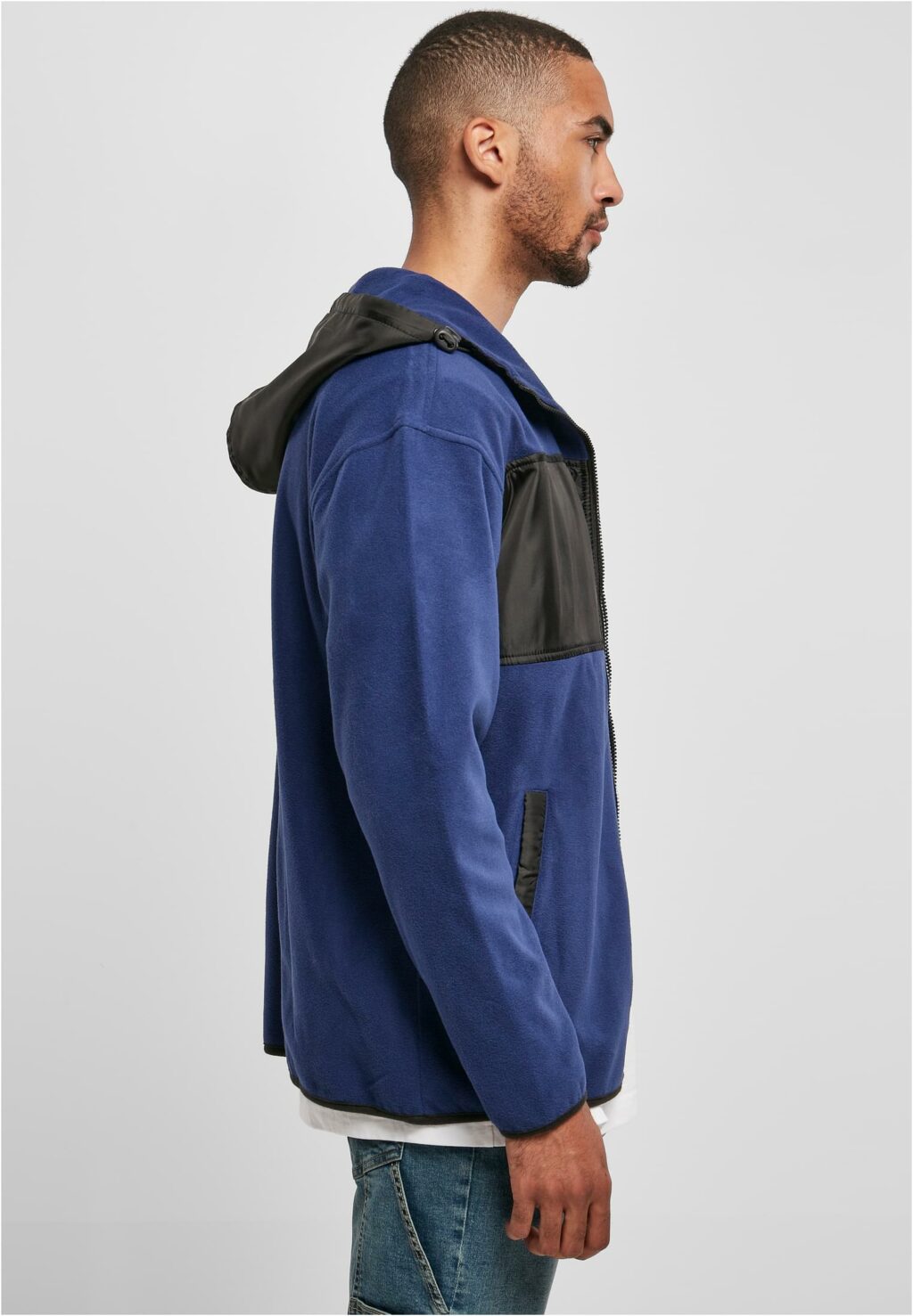 Urban Classics Hooded Micro Fleece Jacket spaceblue TB5534