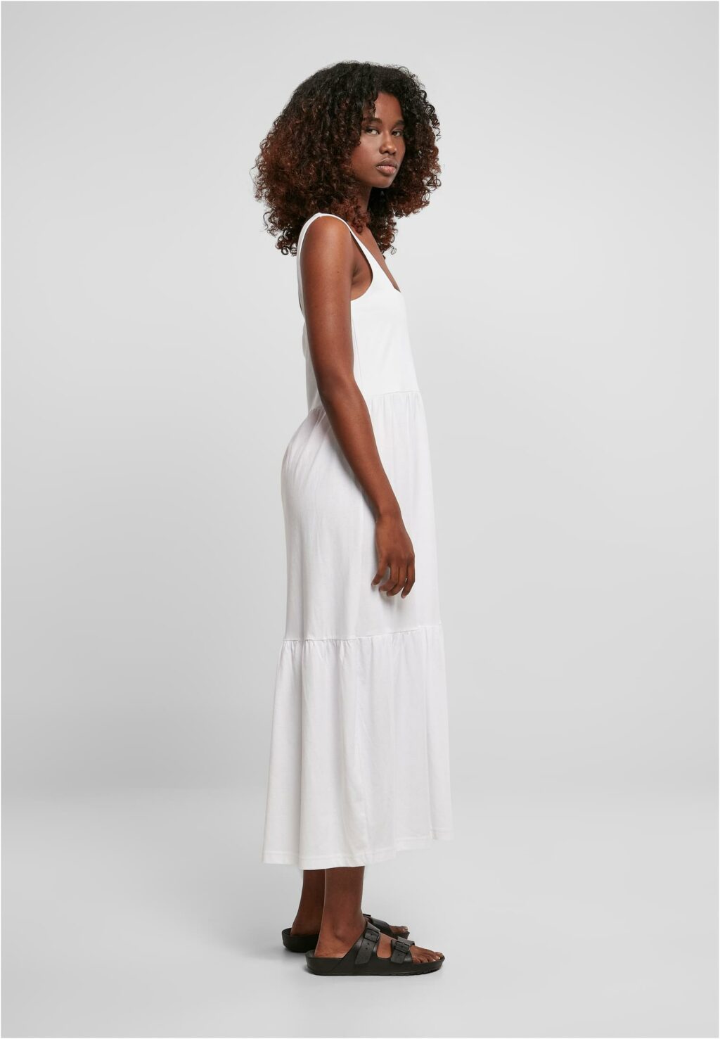 Urban Classics Ladies 7/8 Length Valance Summer Dress white TB4784