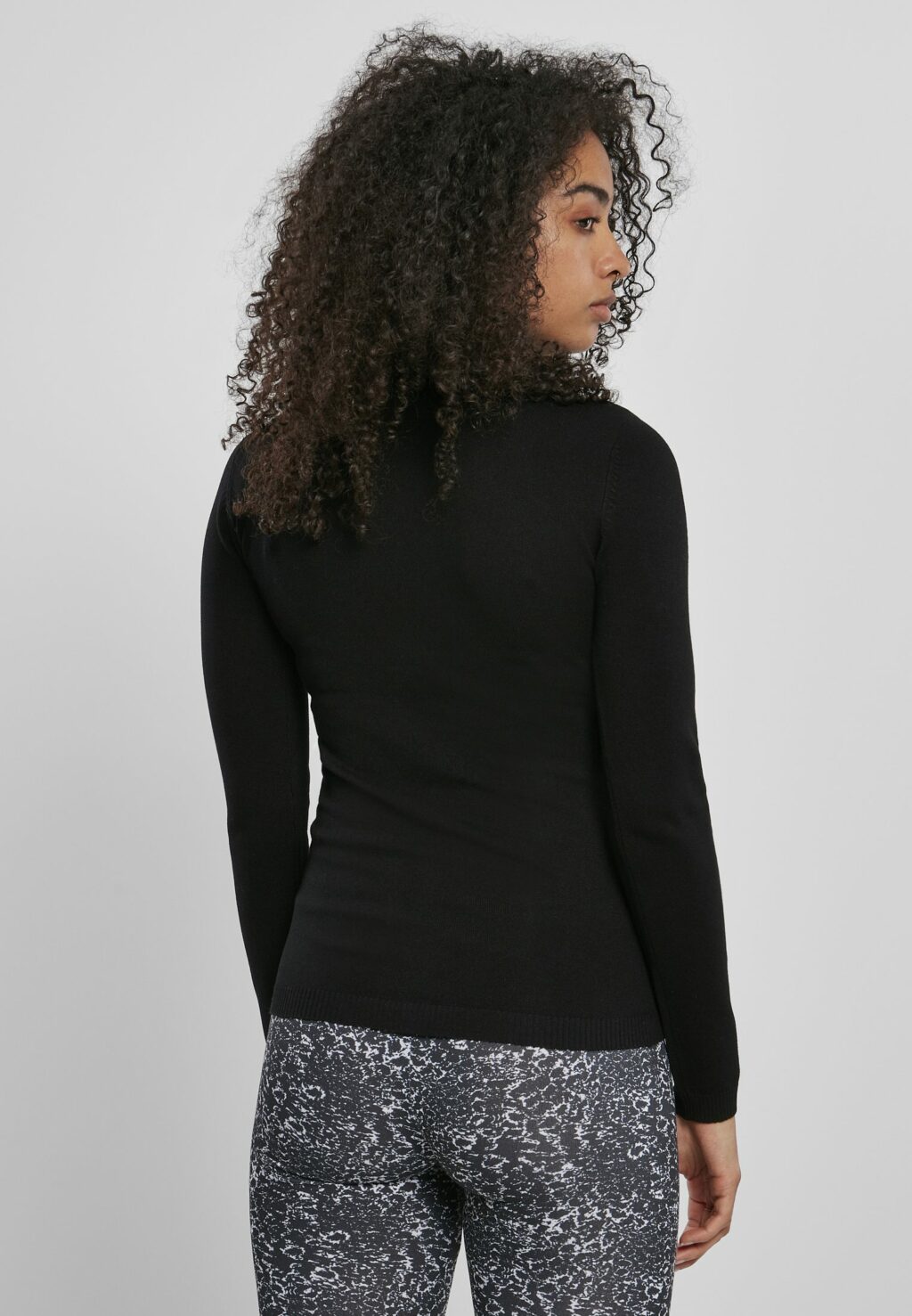Urban Classics Ladies Basic Turtleneck Sweater black TB3781