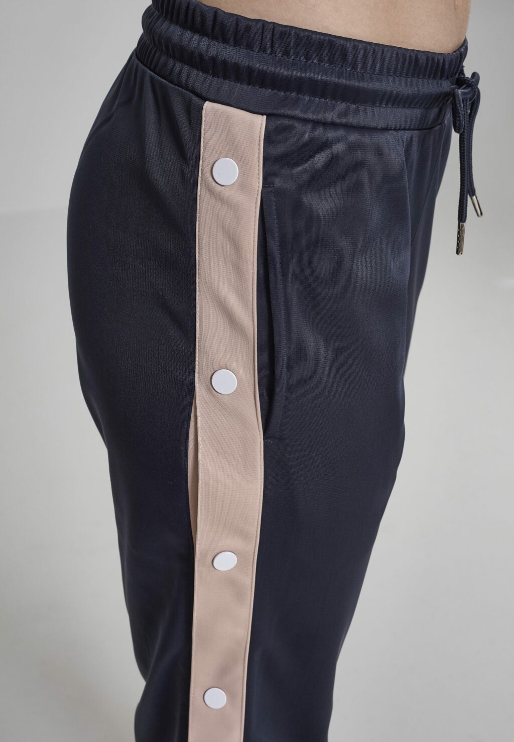 Urban Classics Ladies Button Up Track Pants navy/lightrose/white TB1995