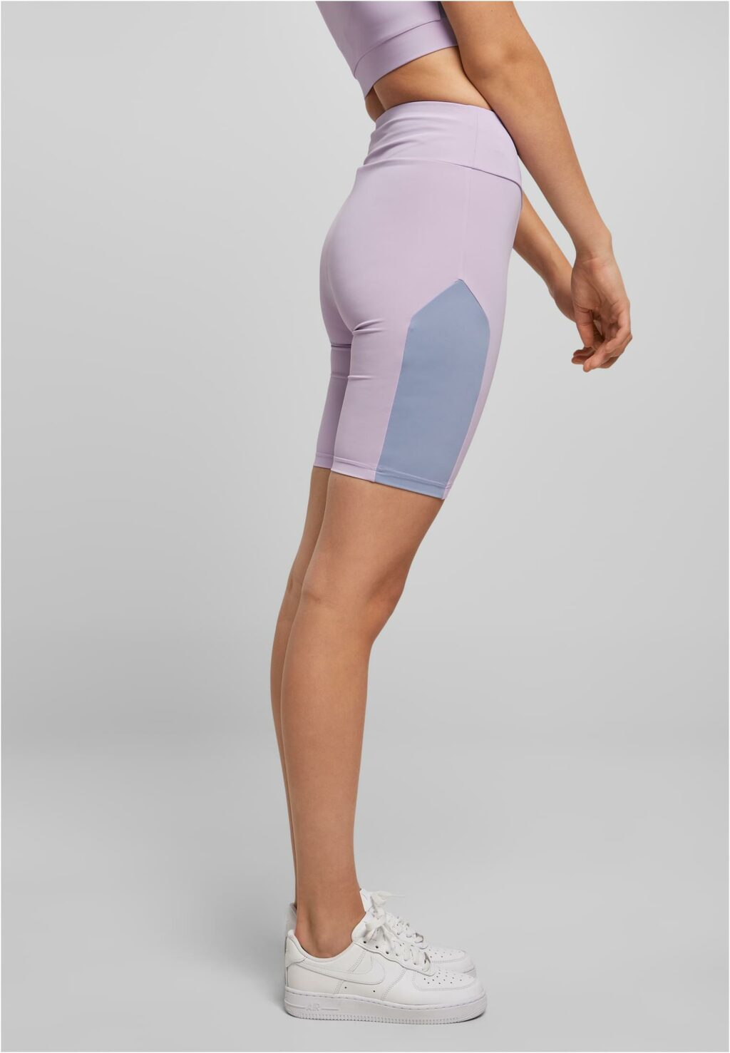 Urban Classics Ladies Color Block Cycle Shorts lilac/violablue TB5021