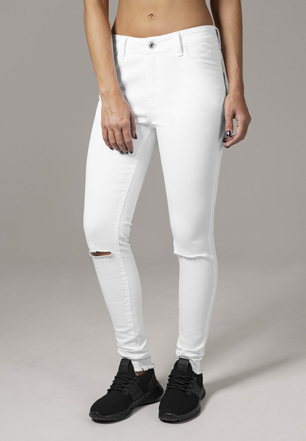 Urban Classics Ladies Cut Knee Pants white TB1538