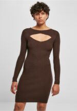 Urban Classics Ladies Cut Out Dress brown TB1742