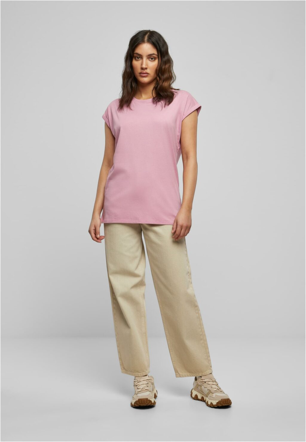Urban Classics Ladies Extended Shoulder Tee coolpink TB771