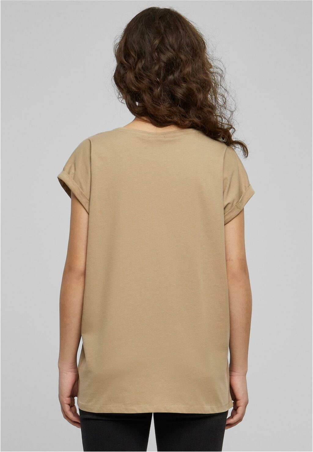 Urban Classics Ladies Extended Shoulder Tee softtaupe TB771