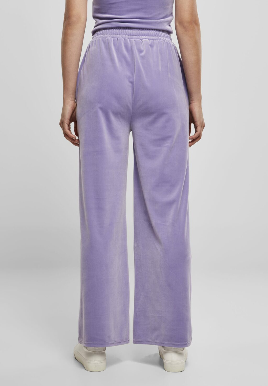 Urban Classics Ladies High Waist Straight Velvet Sweatpants lavender TB4530