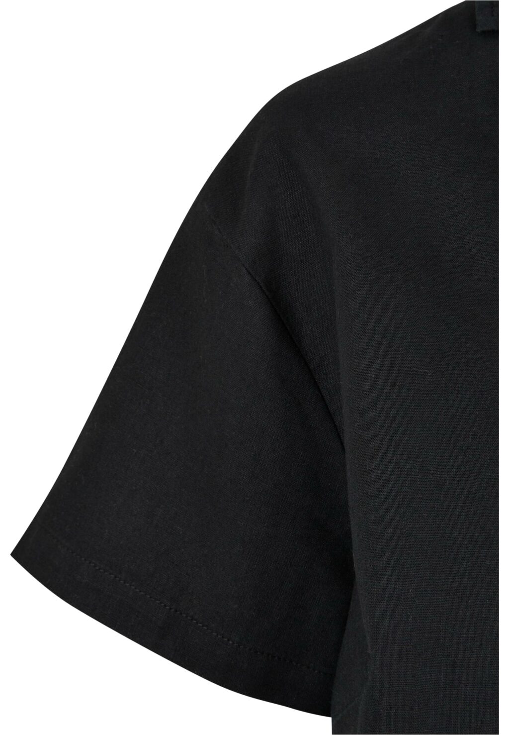 Urban Classics Ladies Linen Mixed Resort Shirt black TB5994