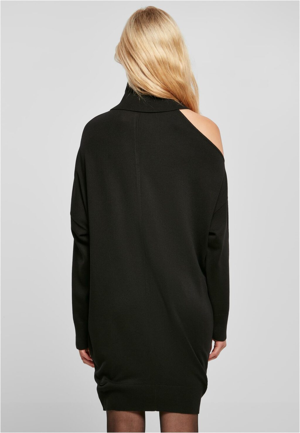 Urban Classics Ladies One Shoulder Knit Dress black TB5447