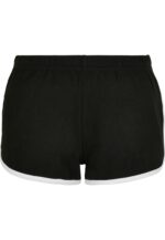 Urban Classics Ladies Organic Interlock Retro Hotpants  black/white TB4372