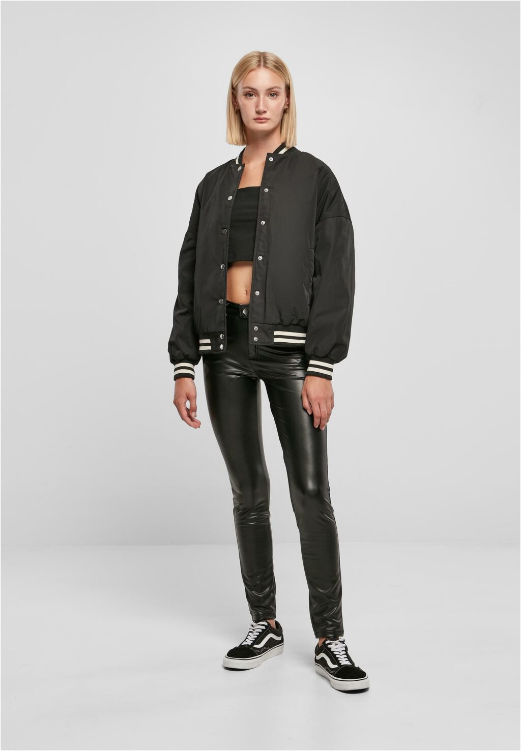 Urban Classics Ladies Oversized Recycled College Jacket black TB5082