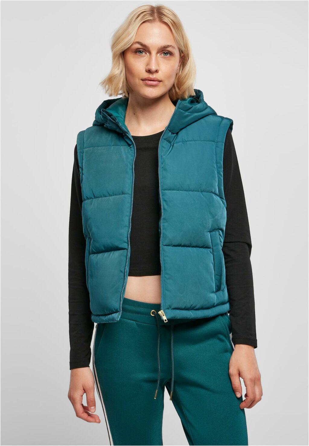 Urban Classics Ladies Recycled Twill Puffer Vest jasper TB5083