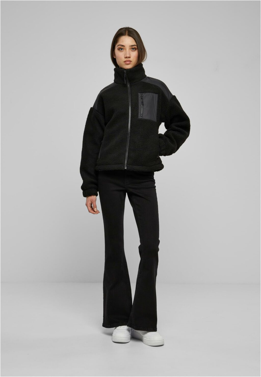 Urban Classics Ladies Sherpa Mix Jacket black TB6068