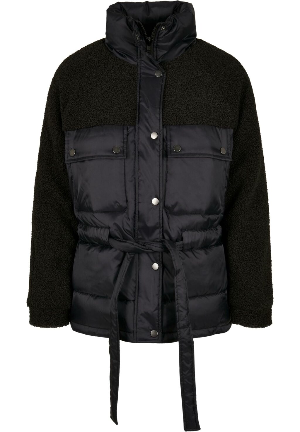 Urban Classics Ladies Sherpa Mix Puffer Jacket black TB3768