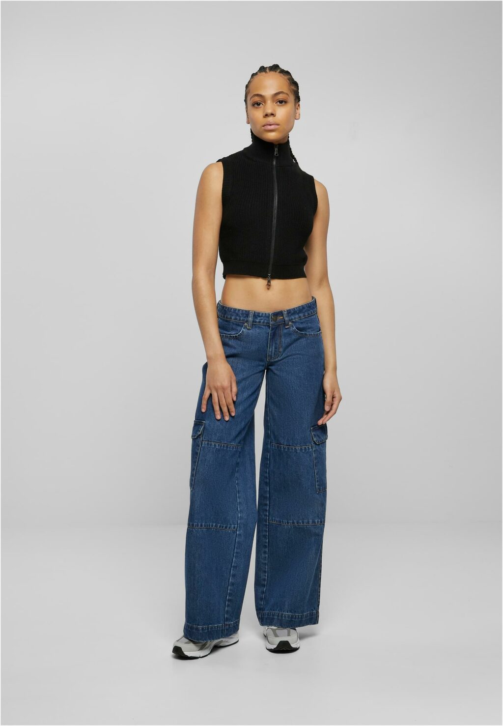 Urban Classics Ladies Short Knit Vest black TB6083
