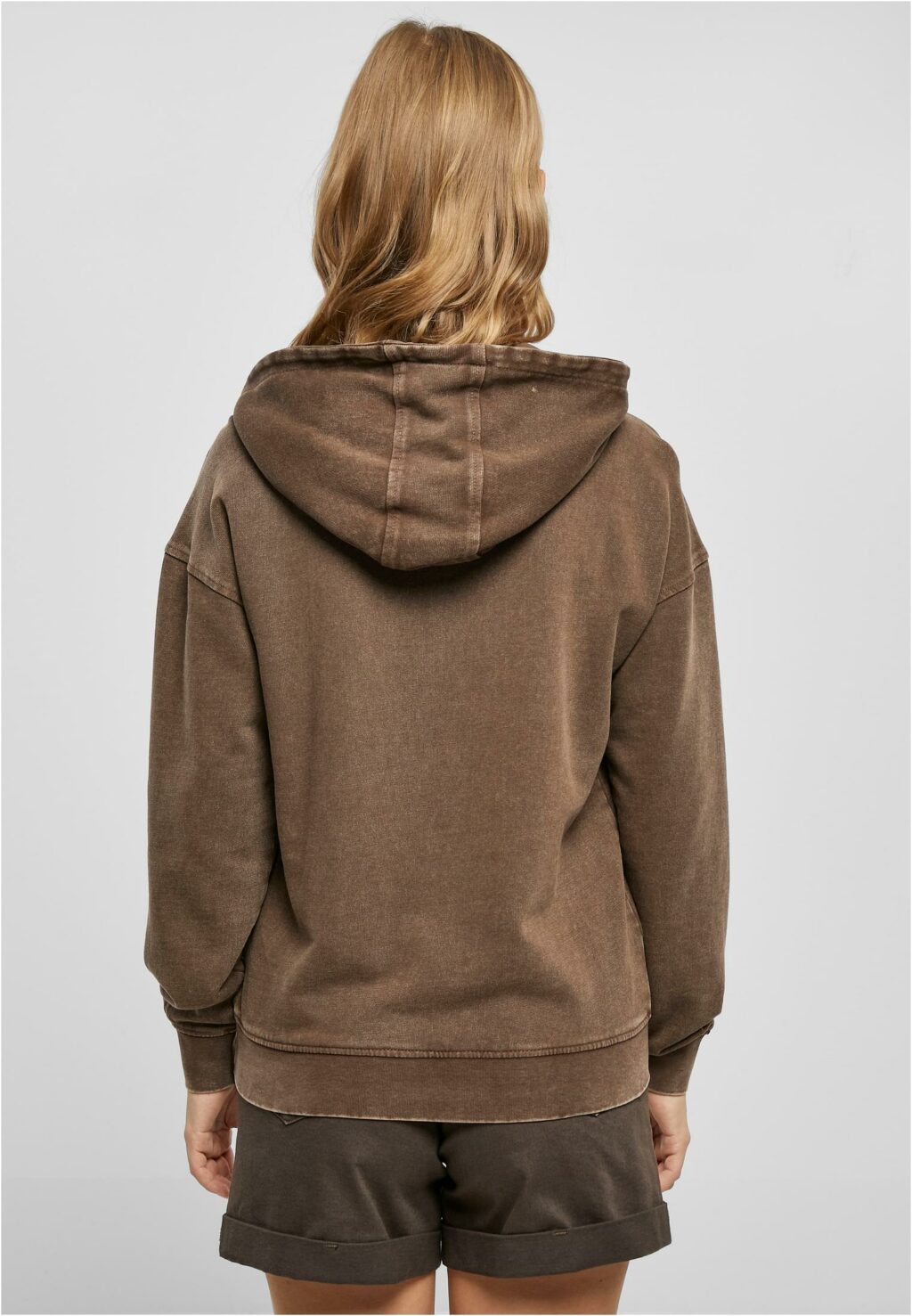 Urban Classics Ladies Small Embroidery Terry Hoody brown TB5460