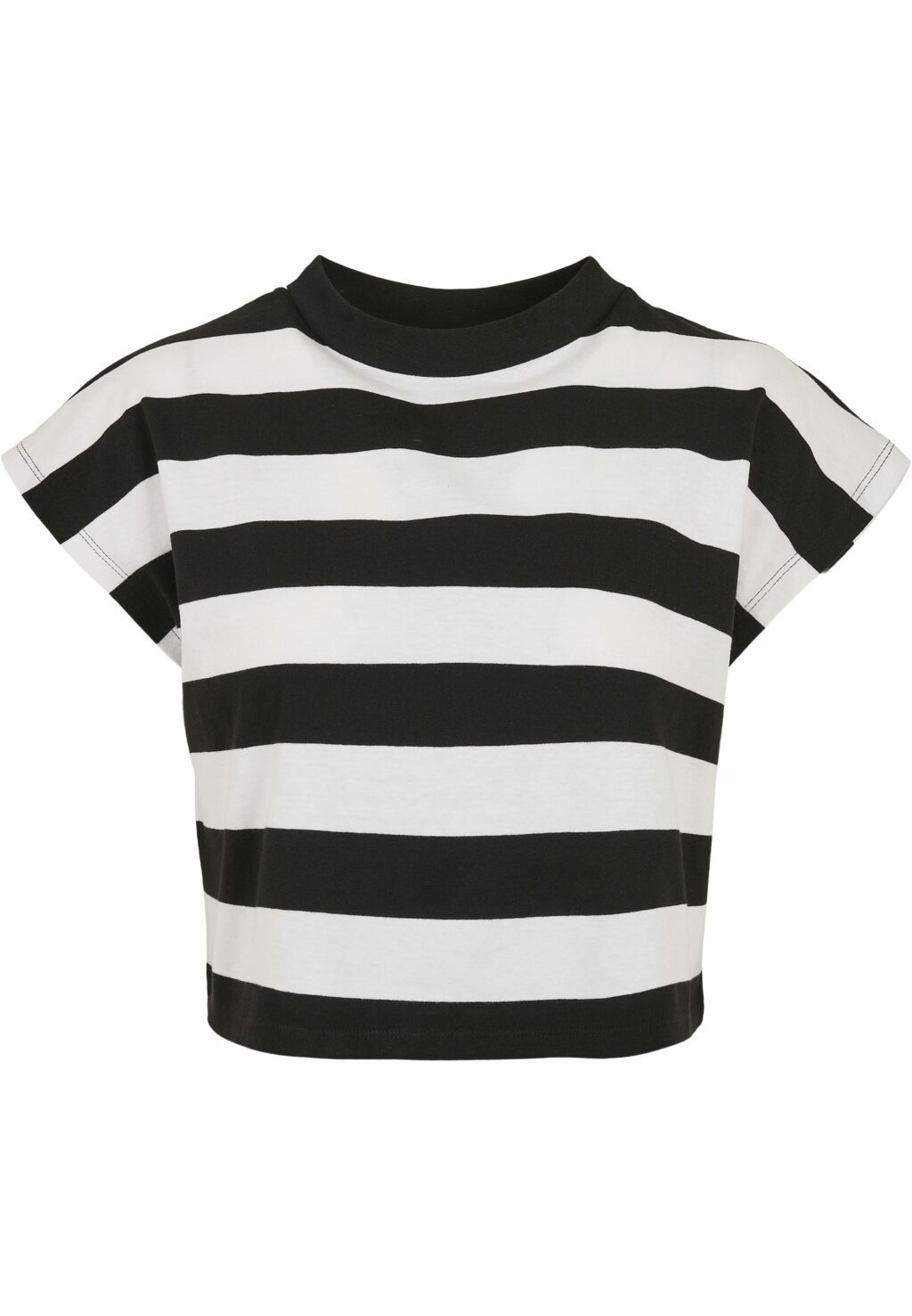 Urban Classics Ladies Stripe Short Tee 2-Pack black/white + black TB3631A