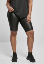 Urban Classics Ladies Synthetic Leather Cycle Shorts black TB4078