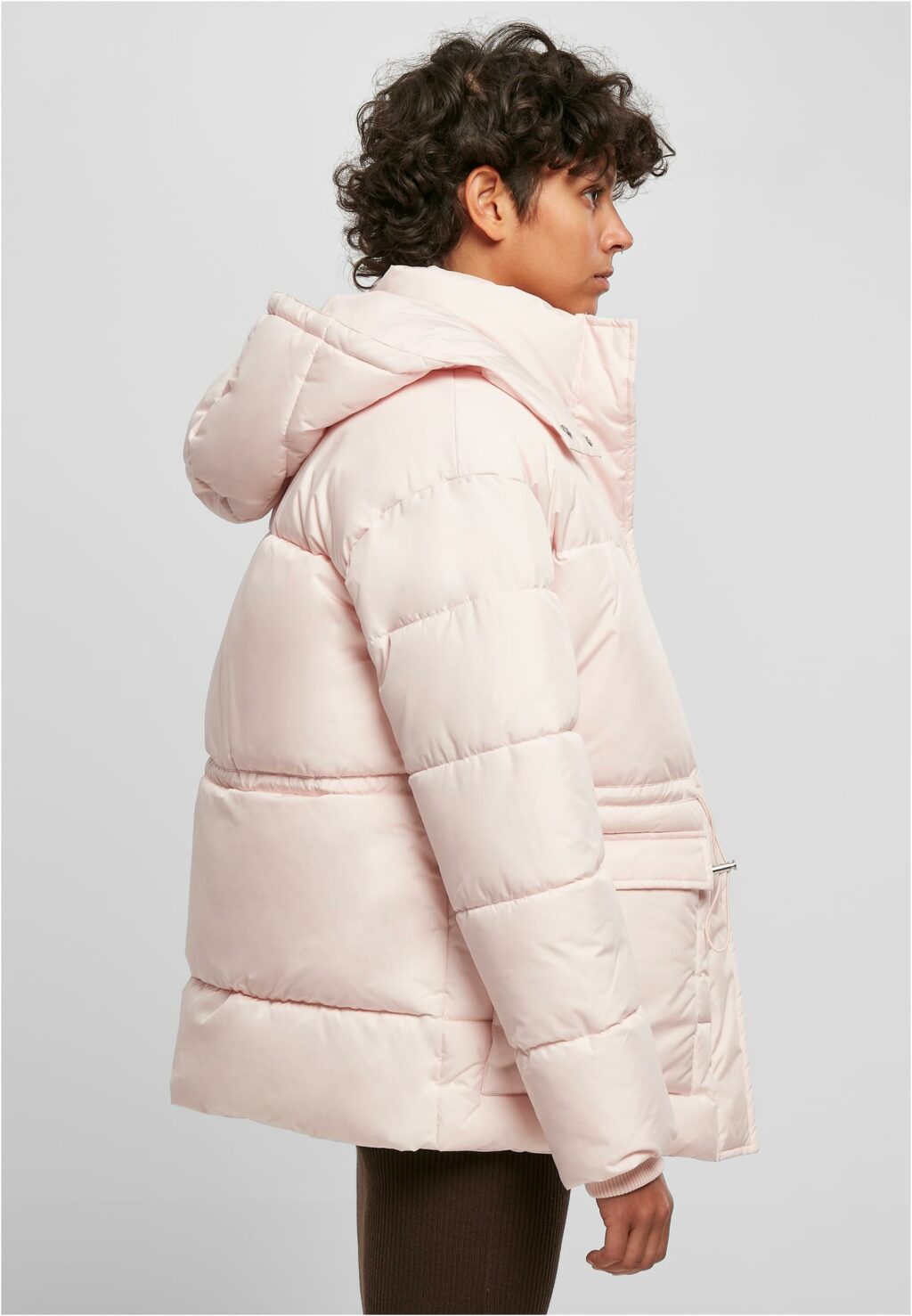 Urban Classics Ladies Waisted Puffer Jacket pink TB5080