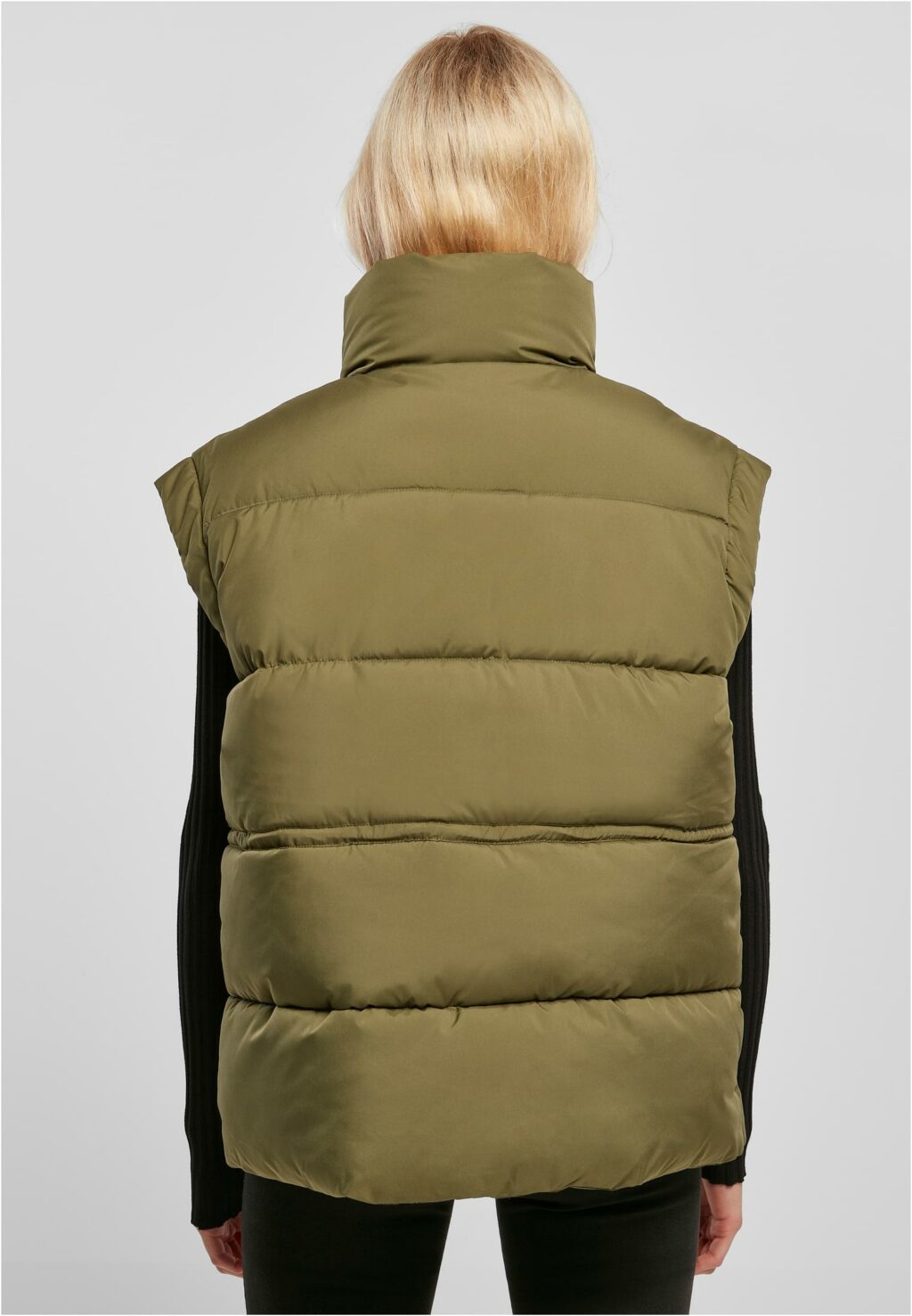 Urban Classics Ladies Waisted Puffer Vest olive TB5437