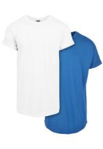 Urban Classics Long Shaped Turnup Tee 2-Pack white+sporty blue PP1561A