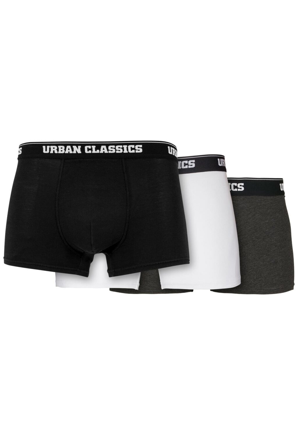 Urban Classics Men Boxer Shorts 3-Pack blk/wht/gry PP1277